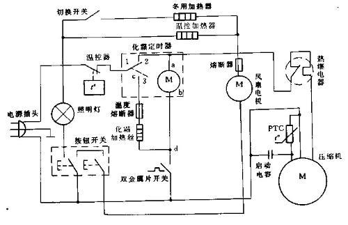 美的变频冰箱e6故障线路分析