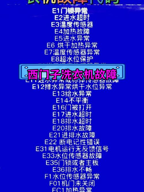 自动洗衣机e5故障码