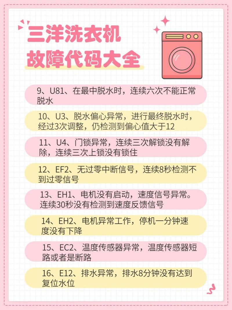 洗衣机故障码七是什么原因